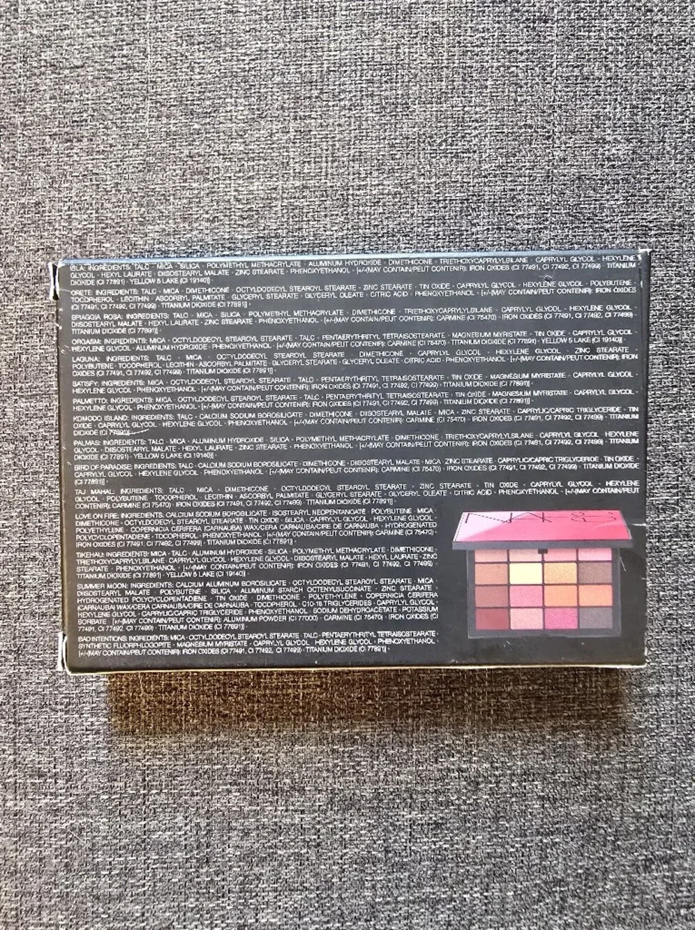 NIB Nars Full Sized Summer Unrated Full Eyeshadow Palette!